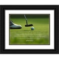 thumbnail image 1 of ArtsyQuotes 32x25 Black Ornate Wood Framed with Double Matting Museum Art Print Titled - Arthur Daley Quote: Golf, 1 of 4
