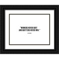 thumbnail image 1 of ArtsyQuotes 32x25 Black Ornate Wood Framed with Double Matting Museum Art Print Titled - Vince Lombardi Quote: Winners Never Quit, 1 of 4