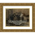 thumbnail image 1 of ArtsyQuotes 32x25 Gold Ornate Wood Framed with Double Matting Museum Art Print Titled - Bible Verse Quote Proverbs 14:31, Ivan Vladimirov - Woman and Girl Sorting Through Trash for Food, 1 of 4