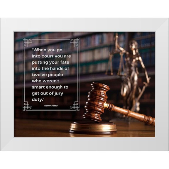 ArtsyQuotes 32x25 White Modern Wood Framed Museum Art Print Titled - Norm Crosby Quote: Twelve People