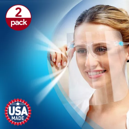 Arttoframes Safety Face Shield 2 Pack Protection From Saliva Made In Usa