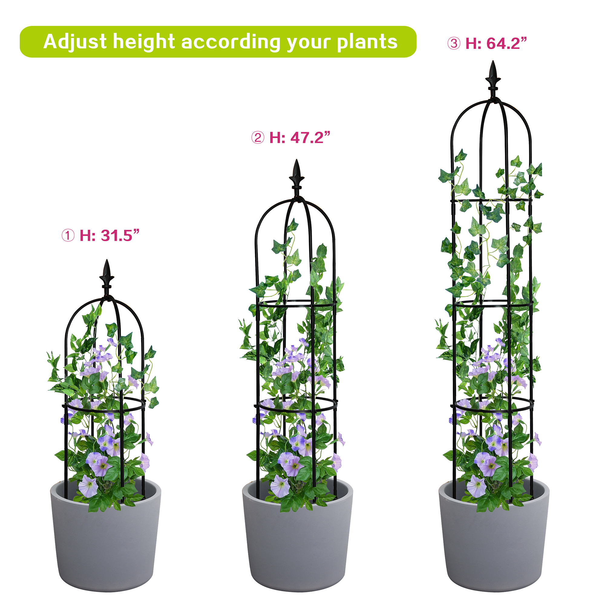Pure Garden Garden Trellis For Climbing Plants Decorative Flower Stem