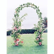 ATR ART to REAL 8ft H Metal Garden Arch Trellis,Arbor Trellis for Climbing Plants Support,White