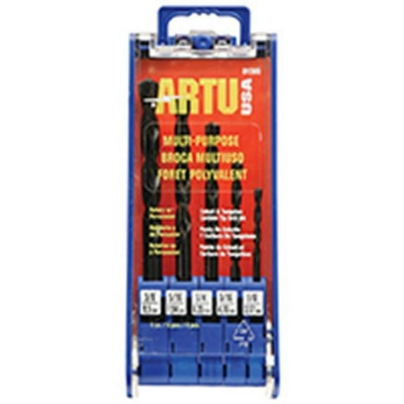 Artu 1505 5 Piece Drill Bit Set - Multi-Color Various Sizes-