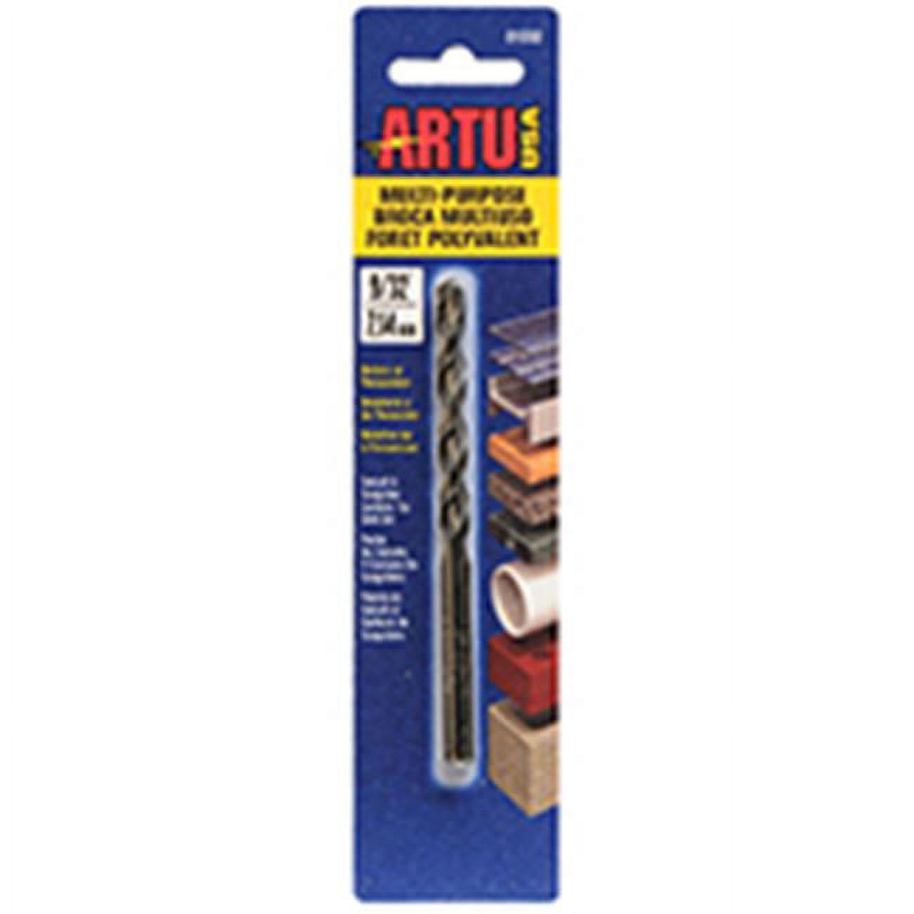 Artu Usa 01032 Tungsten Carbide & Cobalt Tip MultiPurpose Drill Bit 9/