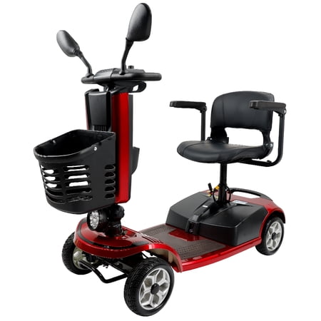Artudatech Mobility Scooter, Electric Powered Wheelchair Device for Travel, Adults, Elderly 4 wheels 300lb Weight Cap Model with Cup Holder