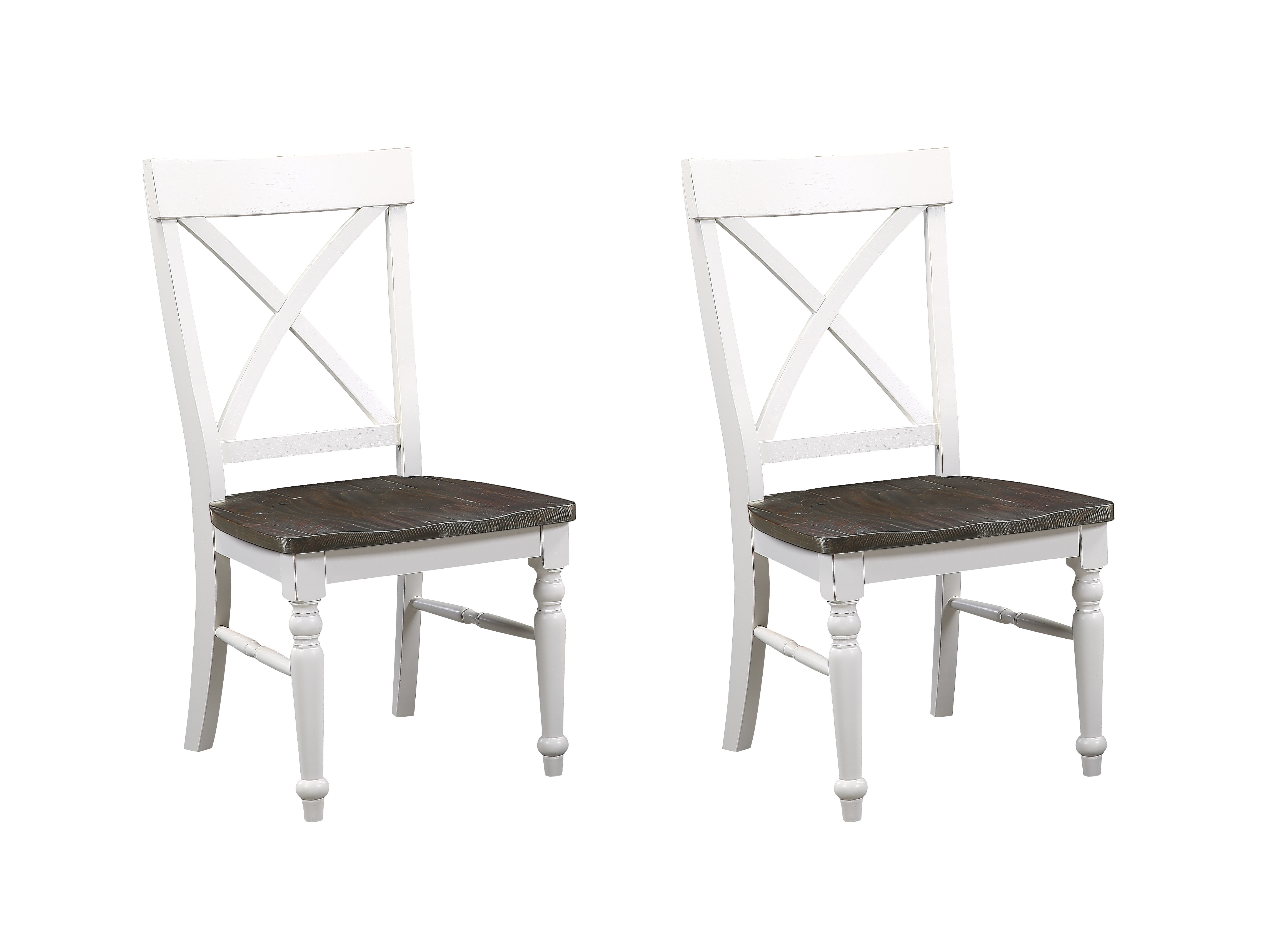 Better Homes & Gardens 2 Pack Gerald White Wood Dining Chairs
