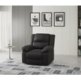 thumbnail image 1 of Artum Hill Austin Coal Black Polyester 40" Wide Swivel Gliding Recliner, 1 of 8