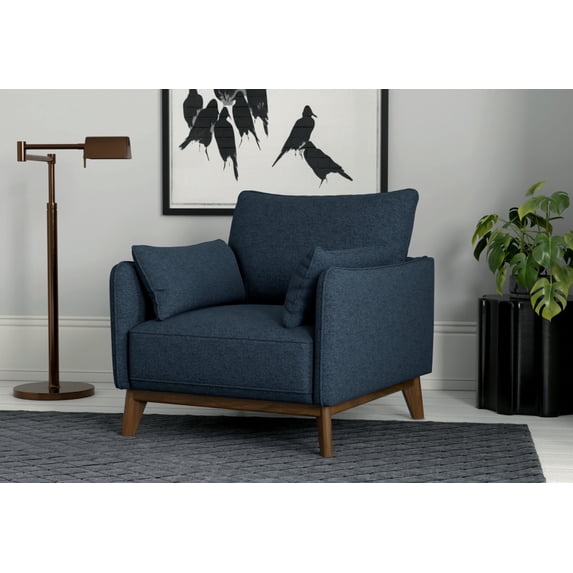 Artum Hill Edward Navy Storm 35.4" Accent Chair