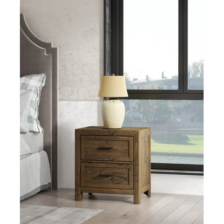 Artum Hill Richmond Caramel Brown 26" Wide 2-Drawer Bedroom Nightstand