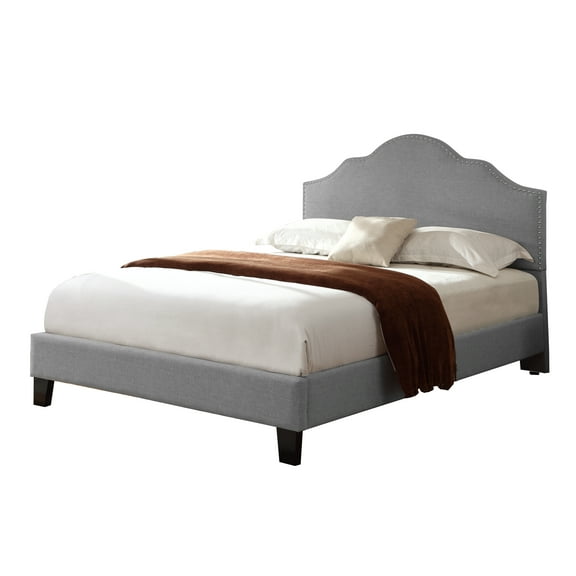 Artum Hill Victoria Light Gray 75.2" Cal King Upholstered Bed