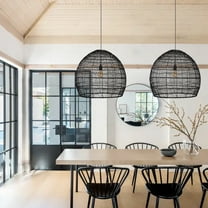 Arturesthome 1-Lights Natural Rattan Pendant Light for Kitchen Lighting E26/27