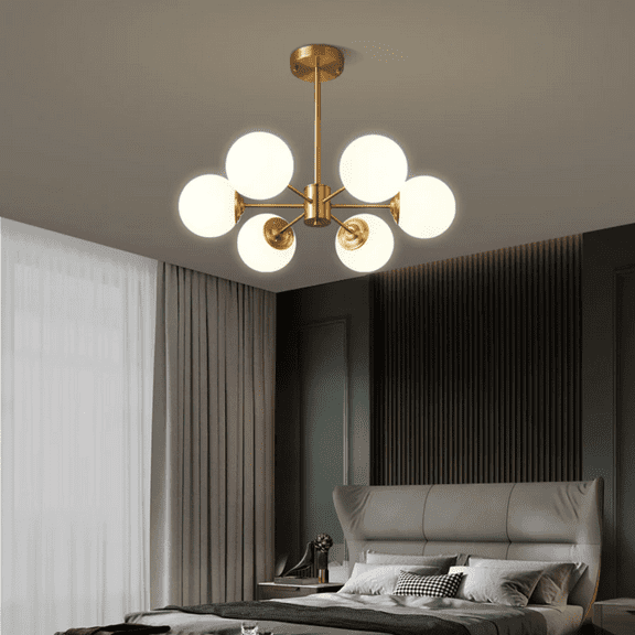 Arturesthome 6/8-light Sputnik Chandelier Golden Molecular Shaped Brass Ceilight Light