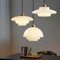 thumbnail image 1 of Arturesthome Art Deco Milk White Glass Pendant Light, 1 of 17