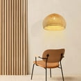 thumbnail image 1 of Arturesthome Bamboo Pendant Light for Kitchen Island Wicker Chandelier Lighting Handmade Woven Hanging Ceiling Light Lampshade for Living Room Bedroom, 1 of 14