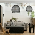 thumbnail image 1 of Arturesthome Black Pendant Lighting Rattan for Kitchen Island 59" Adjustable Height 1-Lights, 1 of 6