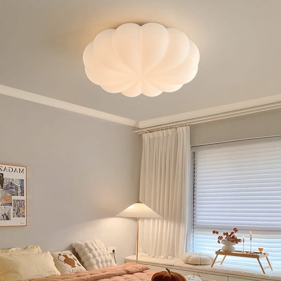 Arturesthome Cream Style Bedroom Lamp Nordic Ins Warm And Romantic Pumpkin Ceiling Lamp