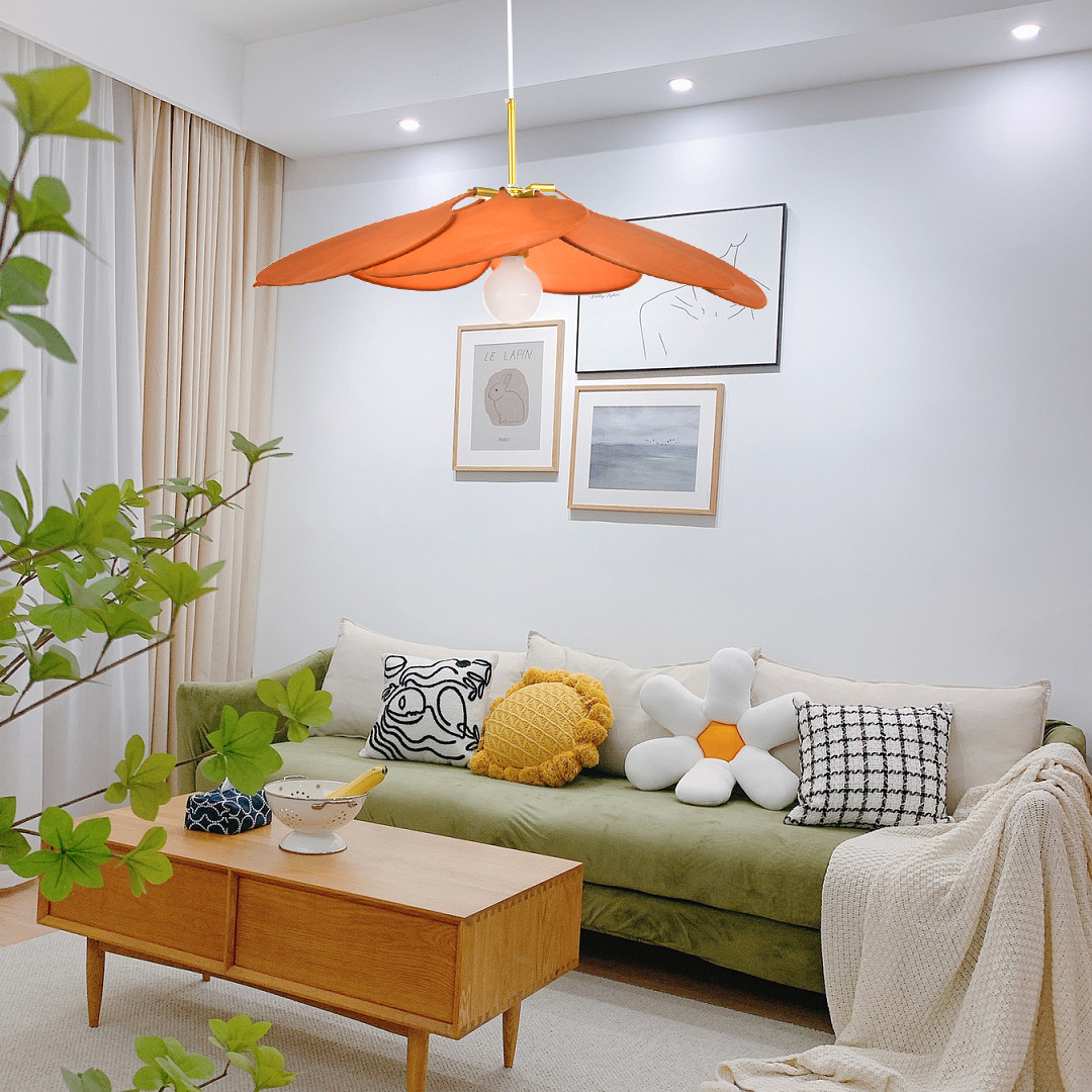 Arturesthome Dining Room Pendant Light, Nordic Modern Light Fixture, Modern Home Ceiling Light, Living Room Boho Flower Hanging Lamp, Bedroom Chandelier