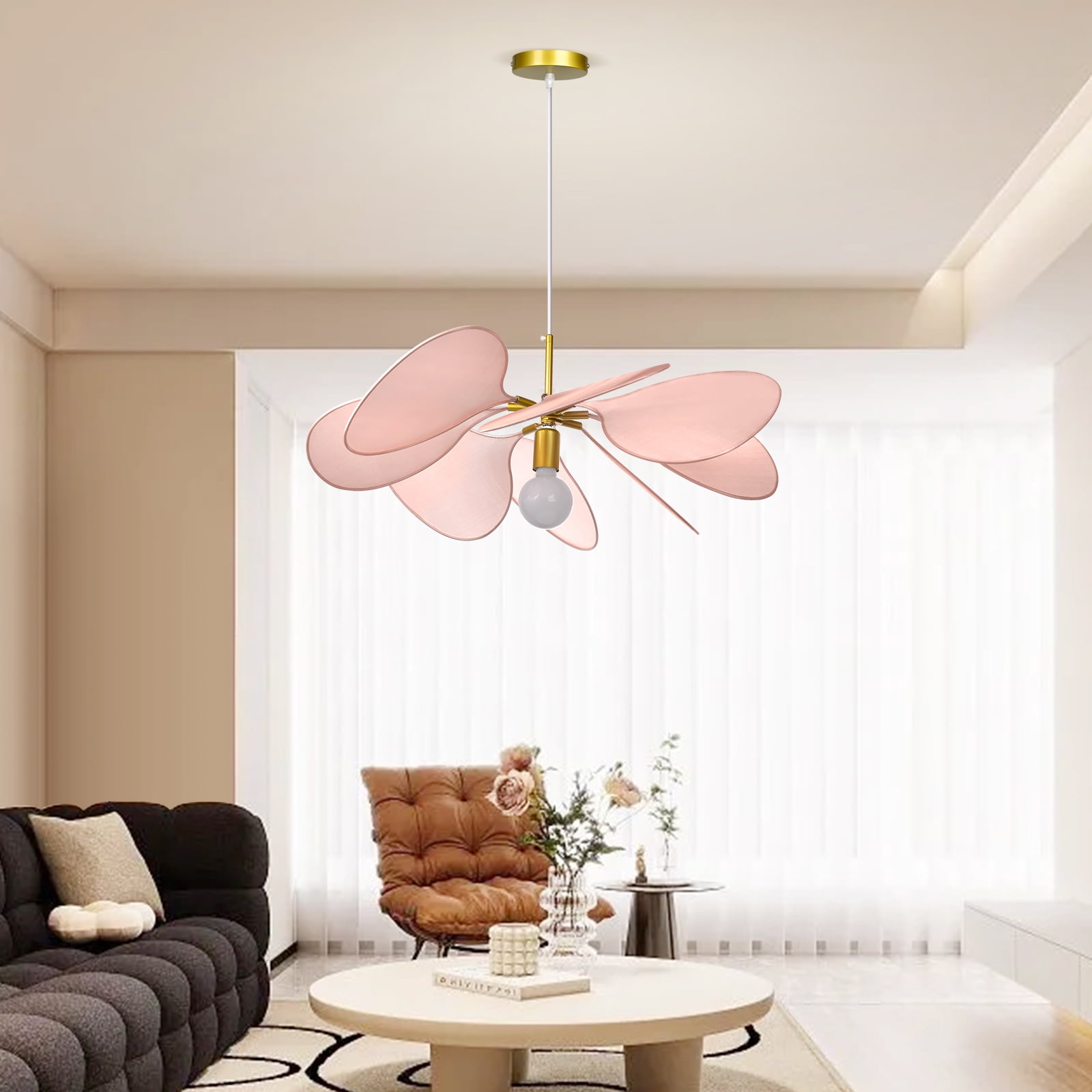 Arturesthome Dining Room Pendant Light, Nordic Modern Light Fixture, Modern Home Ceiling Light, Living Room Boho Flower Hanging Lamp, Bedroom Chandelier