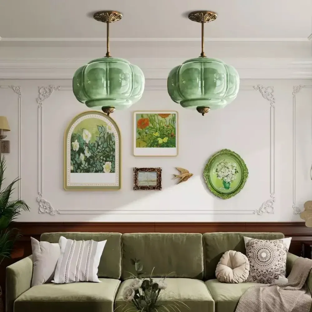 Arturesthome Eloise Scallop Milk Glass Semi-Flush Mount Pendant Ceiling Light