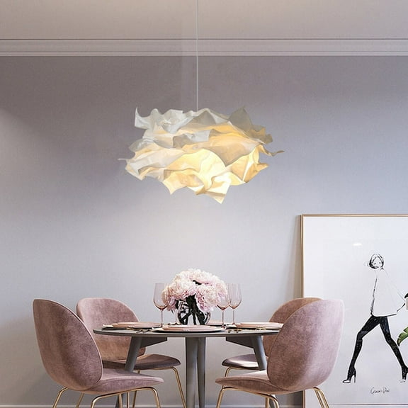 Arturesthome Fabric White Cloud Pendant Lights Creative Origami Chandelier