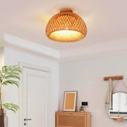 Arturesthome Hallway Ceiling Lights Art Bamboo Handmade Lampshade Flush Mount