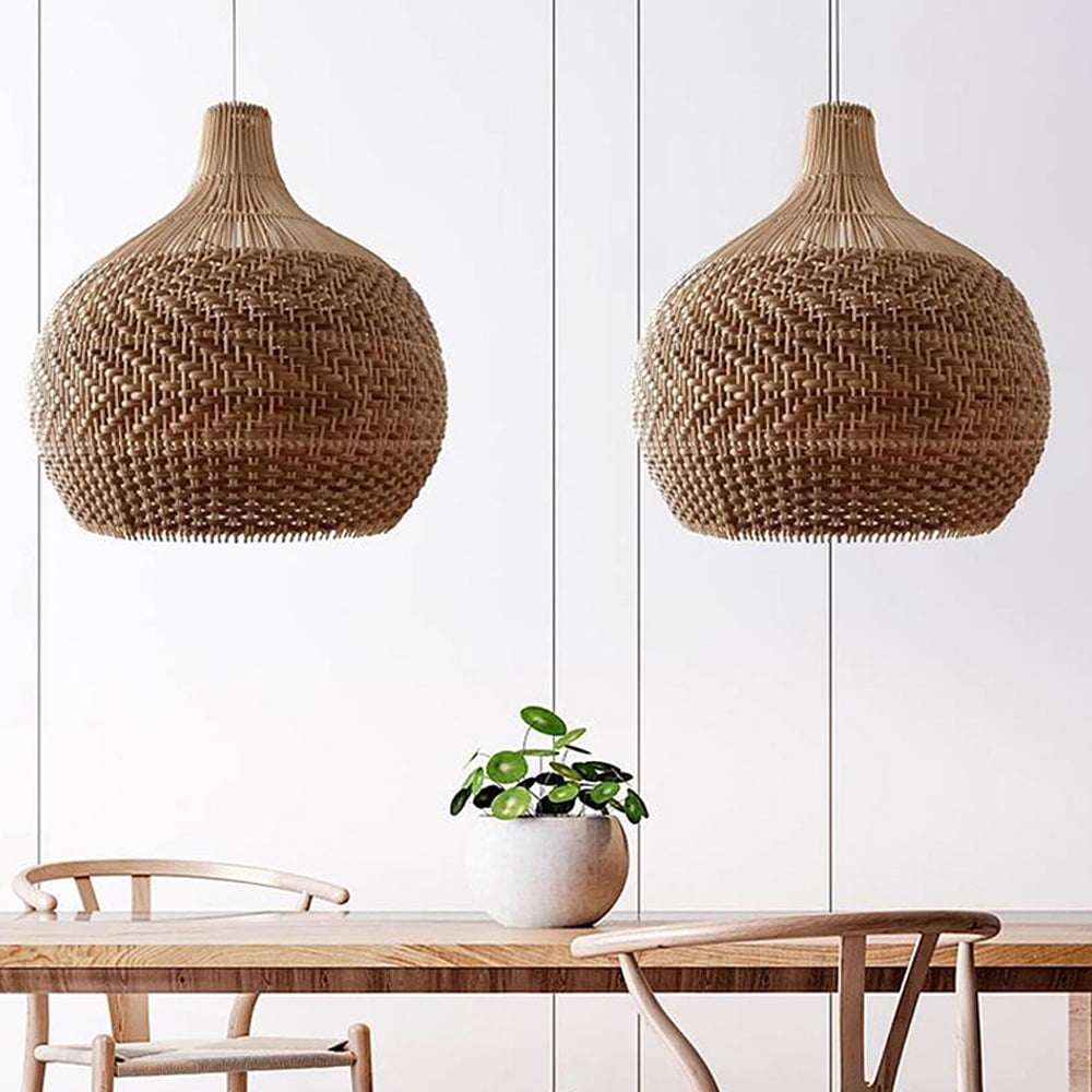 Arturesthome Handmade Wicker Rattan Pendant Light Fixtures For Kitchen ...