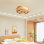 Arturesthome Japanese Style Flush Mount Bamboo Ceiling Light For Living Room