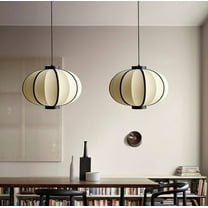 Arturesthome Japanese Wabi-sabi Fabric Chandelier Creative Dining Room Lantern Pendant Light