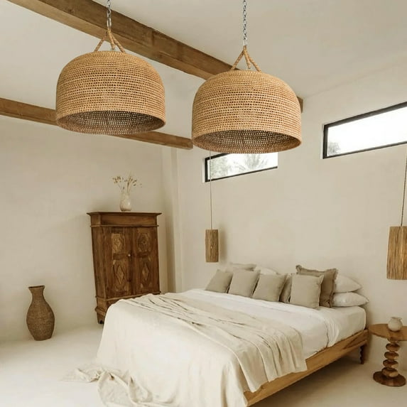 Arturesthome Japanese Wabi-sabi Restaurant Rope Pendant Light