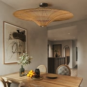 Arturesthome Large Modern Rattan Pendant Light Ceiling Lampshade 100CM