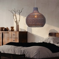 Arturesthome Modern Home Dining Room Decor Rattan Pendant Light Handmade Hanging Lampshade