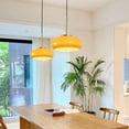 thumbnail image 1 of Arturesthome Modern Orange Glass Pendant Light Drum Shape, 1 of 11