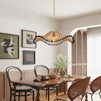 Arturesthome Modern Waverly Handwoven Rattan Pendant Light