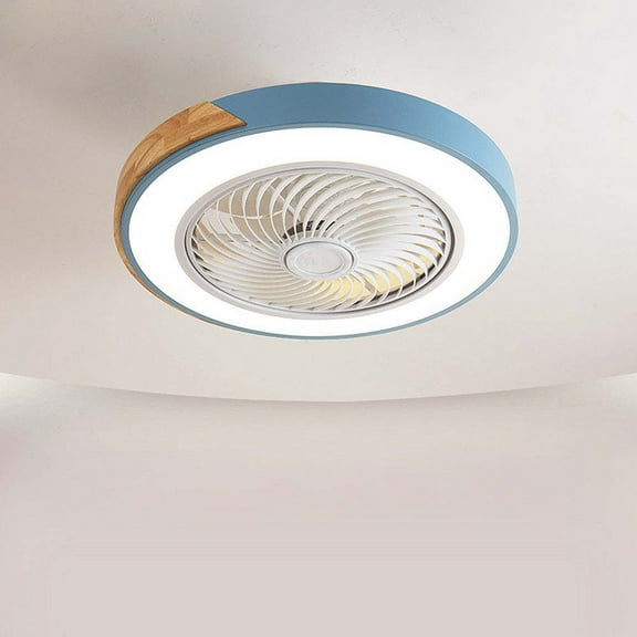 Arturesthome Modern Wood Round Ceiling Fans With LED Lights