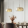 thumbnail image 1 of Arturesthome Nordic Creative Cream Style Glass Pendant Light Simple Aisle Cafe Decorative Lamp, 1 of 16