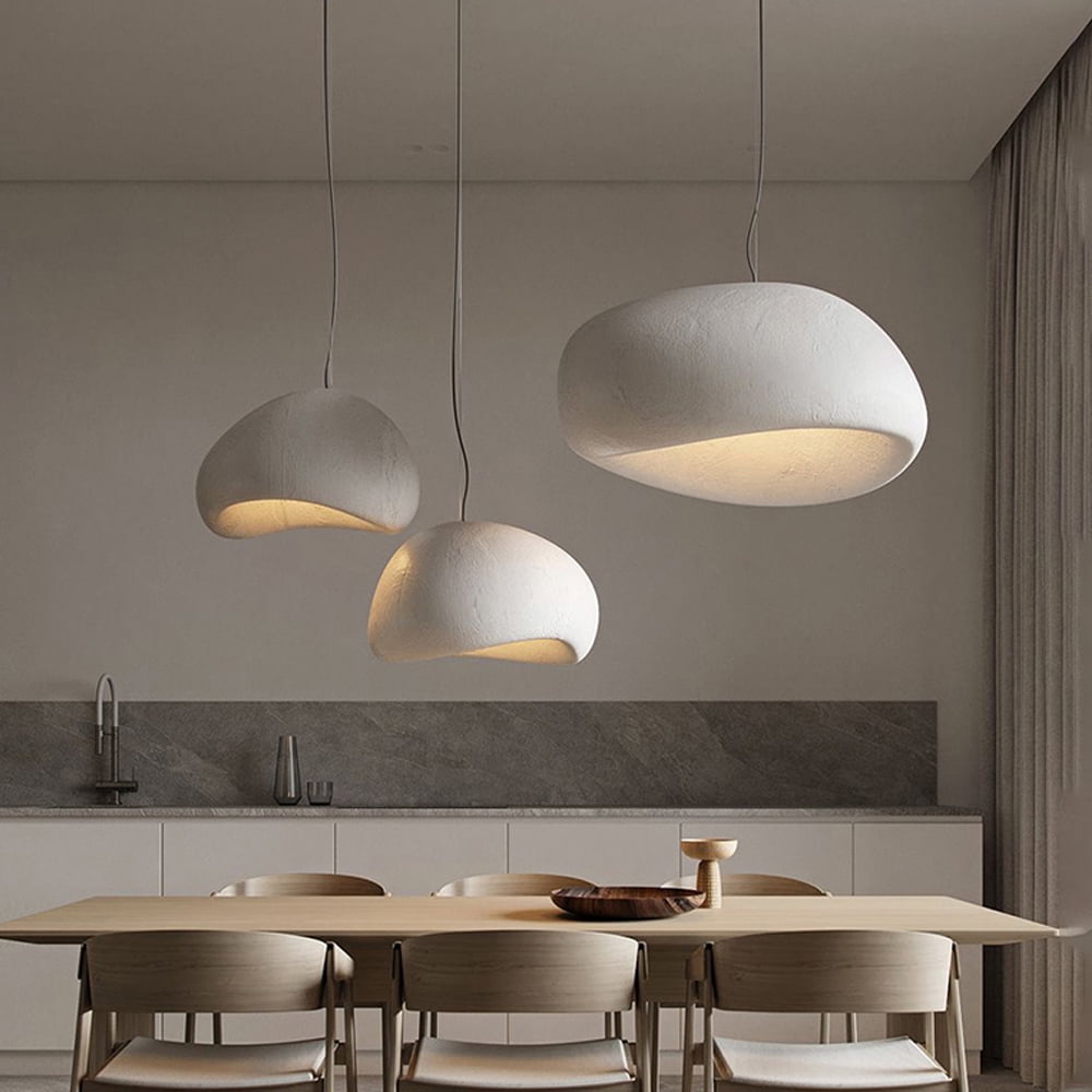 Arturesthome Nordic Japandi Living Room Handmade Oval Resin Chandelier Lamp
