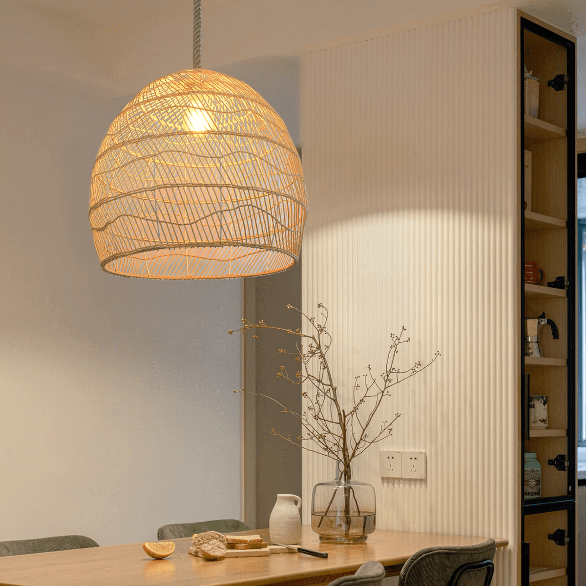 Arturesthome Nordic Rattan Hanging Light Shades Living Room Pendant ...