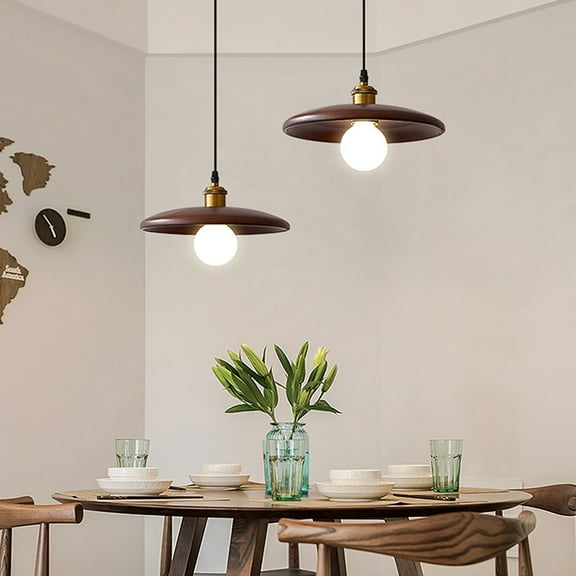 Arturesthome Nordic Solid Wood Chandelier Dining Room Bedroom Bedside Small Pendant Light