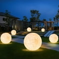 thumbnail image 1 of Arturesthome Outdoor Landscape Lawn Moon Floor Lamp Waterproof Solar Column Head Lamp, 1 of 5