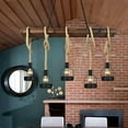 thumbnail image 1 of Arturesthome Pendant Lights Kitchen Island Kitchen Light Fixtures Rustic Dining Room Light Fixture with 5 E26 Bulb Sockets Black Metal and Wood Beam Chandelier Ceiling Pendant Light Fixtures, 1 of 8