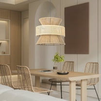 Arturesthome Rattan Bamboo Pendant Lamp
