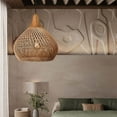 thumbnail image 1 of Arturesthome Rattan Pendant Light Wabi Sabi Style Retro Dining Room Chandelier, 1 of 20