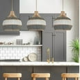 thumbnail image 1 of Arturesthome Serena Dark Grey Rattan Pendant Light For Kitchen Island, 1 of 5