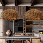 Arturesthome Southeast Asia B&B Retro Rattan Chandelier Wabi-sabi Bedroom Pendant Light
