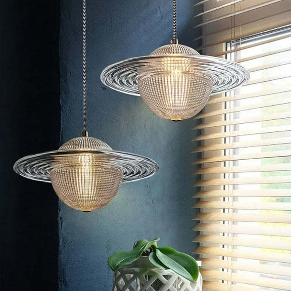 Arturesthome Vintage Glass Planet Pendant Light