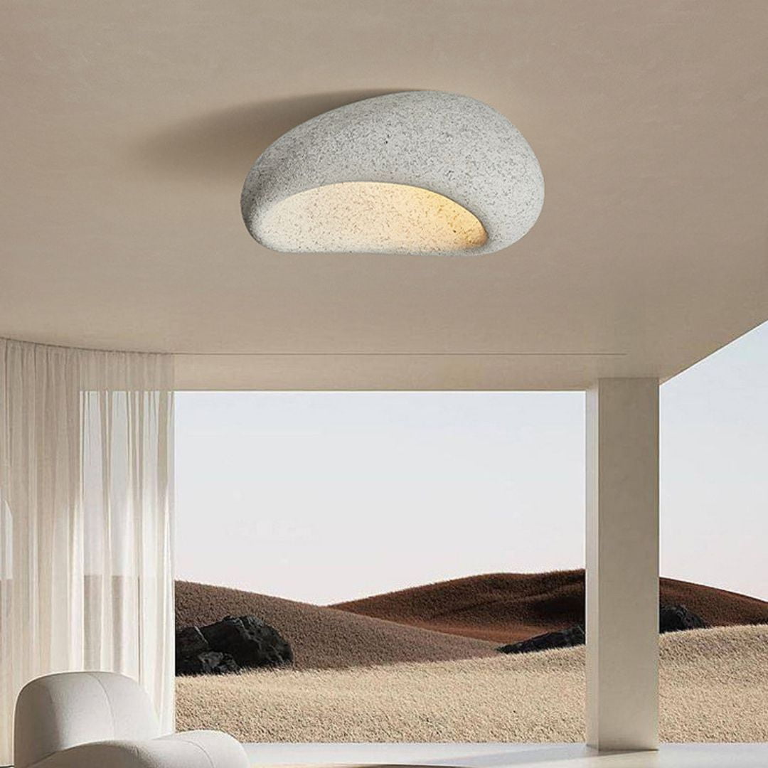 Arturesthome Wabi-sabi Style Resin Ceiling Lamp Japanese Style Master Bedroom Ceiling Light