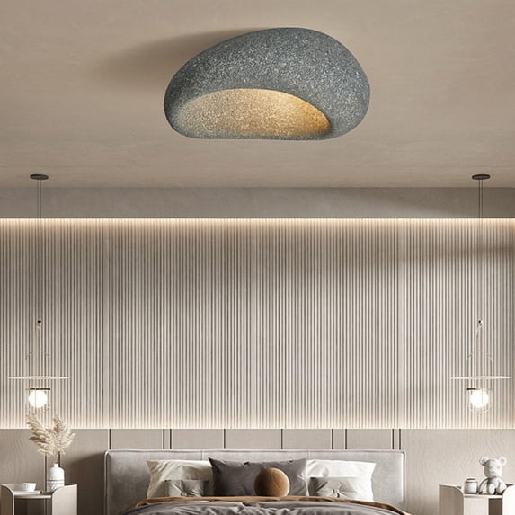 Arturesthome Wabi-sabi Style Resin Ceiling Lamp Japanese Style Master Bedroom Ceiling Light