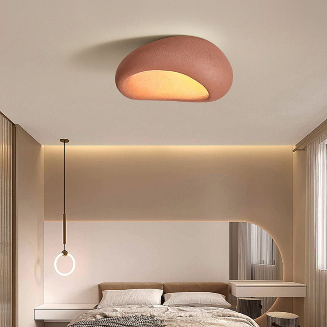 Arturesthome Wabi-sabi Style Resin Ceiling Lamp Japanese Style Master Bedroom Ceiling Light