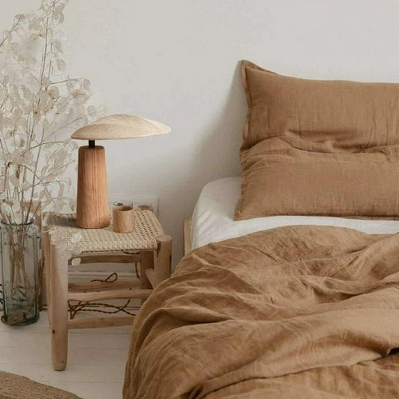 Arturesthome Wabi-sabi Table Lamp Simple Solid Wood Bedroom Bedside Desk Lamp